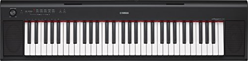 Yamaha Keyboard Piaggero NP-12B, schwarz – Leichtes und transportfreundliches Keyboard – Mit Aufnahmefunktion, Kopfhörer- und Sustain-Pedal Anschluss