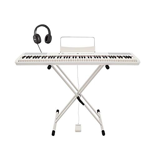 SDP-2 Stage-Piano von Gear4music mit Ständer Pedal und Kopfhörer weiß