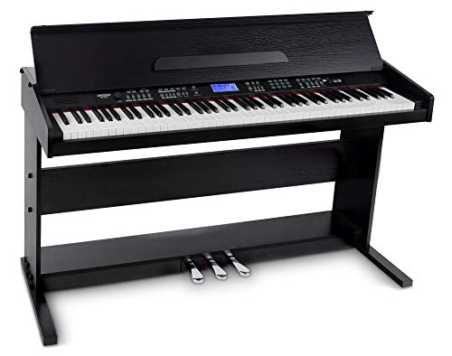 FunKey DP-88 II Digitalpiano (88 anschlagsdynamische Keyboard-Tasten, 128-fach polyphon, 360 Sounds, 160 Styles, MP3-Player, Lernfunktion, Record- & Playback-Funktion, 3 Pedale) schwarz