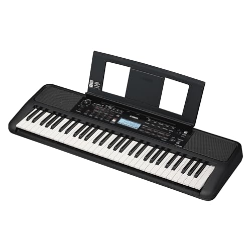 Yamaha PSR-E383 Tragbares Keyboard für Anfänger – 650 Instrumentenklänge und anschlagdynamische Tasten mit 48-stimmiger Polyphonie – Inkl. 2 Online-Keyboard-Lessons an der Yamaha Music School