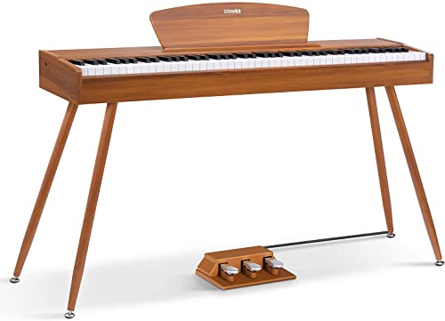 Donner DDP-80 E-Piano 88 Tasten Gewichtet Klavier, Hammermechanik II, Home Digital-Pianos Volle Größe Keyboard mit Ständer, Dreifach-pedal, USB-MIDI und Kopfhöreranschluss