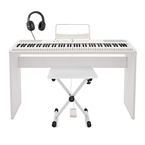 SDP-2 Stage-Piano von Gear4music mit Komplettpaket, Weiß