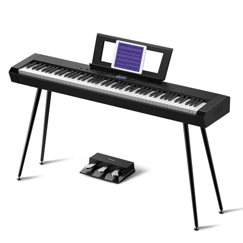 Starfavor Digital Piano 88 Tasten Gewichtet Tastatur, Graduierte Hammermechanik Klavier, Full-Size Elektrisches Klavier, Dual 30W Lautsprecher, Bluetooth/USB-MIDI, Aufnahmefunktion (SP-20)