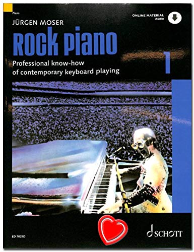 Rock Piano Band 1 von Jürgen Moser - Grundlagen des professionellen Keyboard-Spiels in Pop und Rock - Ausgabe mit Online-Audiodatei und Notenklammer - Verlag Schott - ED7029D - ISBN: 9783795721787