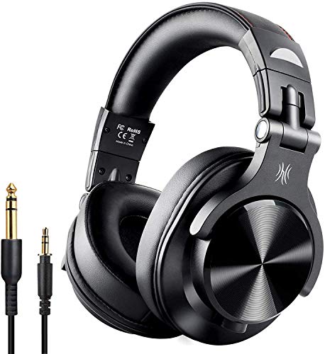 OneOdio A70 Bluetooth Kopfhörer Over Ear, 72 Stdn HiFi Stereo Kopfhörer Kabellos, Wireless Headphones mit 6.35mm & 3.5mm Klinke für Studio DJ Handy PC AMP